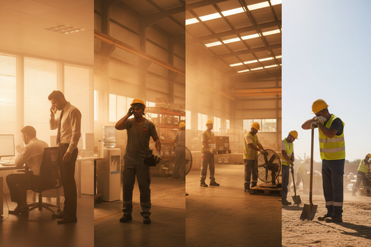 Arbeitnehmer schwitzen bei Hitze am Arbeitsplatz – Rechte und Pflichten nach ArbStättV und ASR A3.5