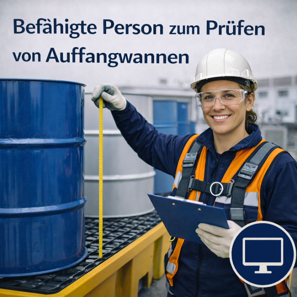 Befähigte Person zum prüfen von Auffangwannen