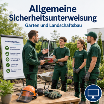 allgemeine Sicherheitsunterweisung Garten Landschaft proinforma