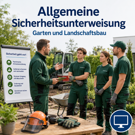 allgemeine Sicherheitsunterweisung Garten Landschaft proinforma