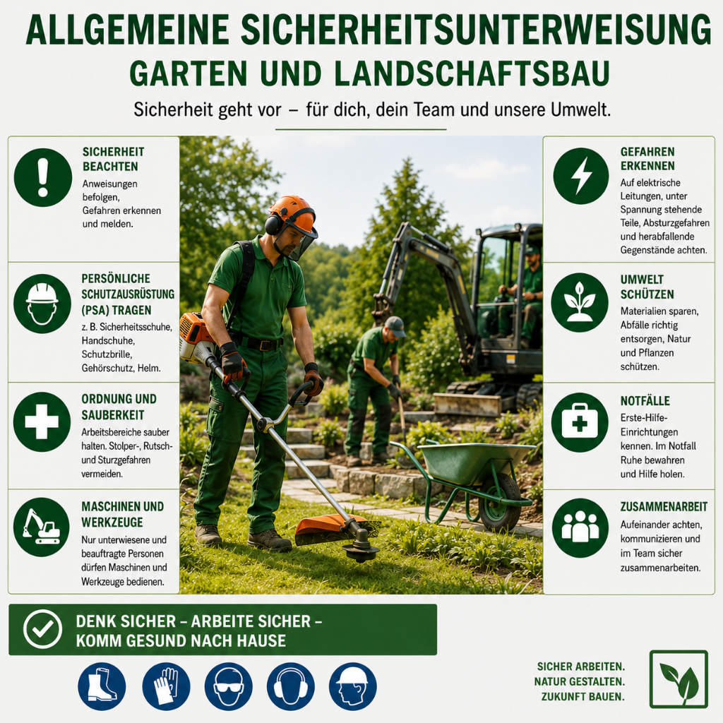 allgemeine Sicherheitsunterweisung Garten Landschaft proinforma 1